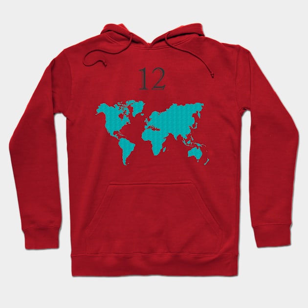 My Number 12 & The World Hoodie by Tee My Way